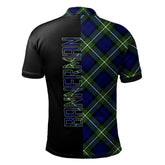 Clan Bannerman Tartan Polo Shirt Half of Me - Cross Style BV87 Bannerman Tartan Tartan Polo